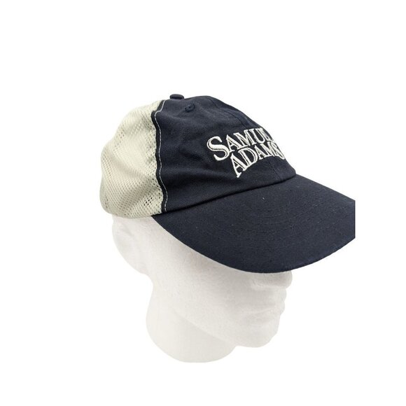 Samuel Adams hat cap with  bottle opener  black white mesh back hook loop - Picture 1 of 9